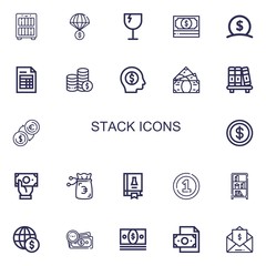Editable 22 stack icons for web and mobile