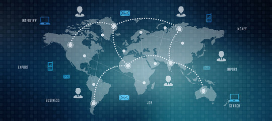 Obraz premium 2d illustration Business Network concept