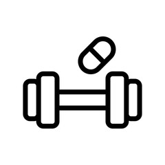 tablets for sports icon vector. Thin line sign. Isolated contour symbol illustration