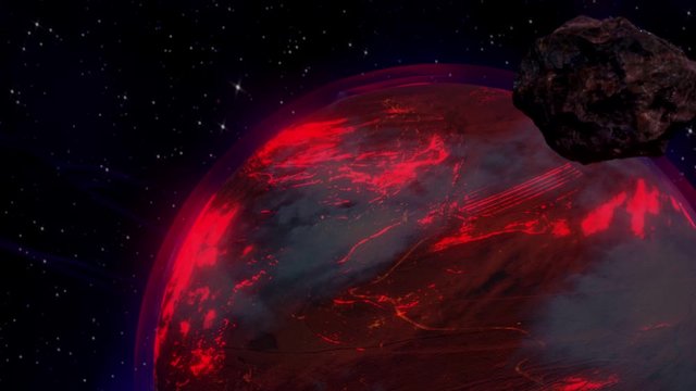 3D model of a planet in space