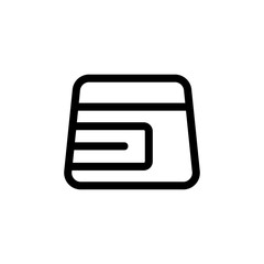 Cream icon vector. Thin line sign. Isolated contour symbol illustration