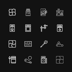 Editable 16 puzzle icons for web and mobile