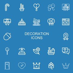 Editable 22 decoration icons for web and mobile