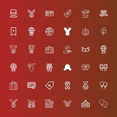 Editable 36 ribbon icons for web and mobile