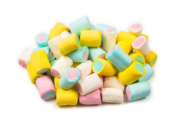 Colorful tasty marshmallow background.