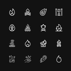 Editable 16 blaze icons for web and mobile