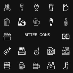 Editable 22 bitter icons for web and mobile