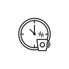Coffee break time icon design. vector illustration