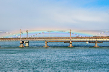 滋賀県　琵琶湖の虹