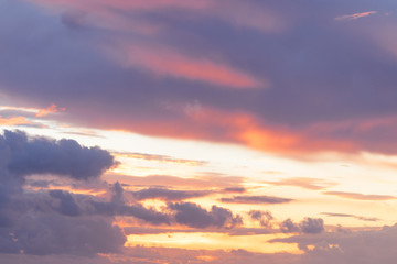 Colorful sunset clouds