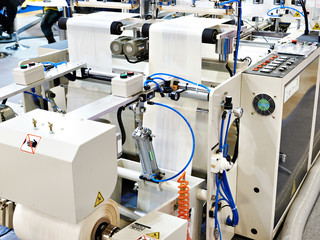 Machine for production of plastic bags