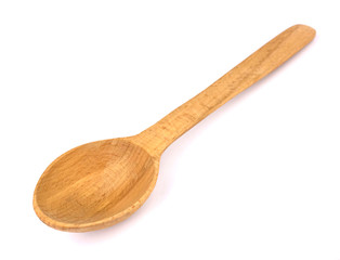 wooden spoon isolated on a white background