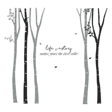 The tree with the quote and leaves