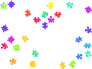 Abstract mind-breaker jigsaw puzzle rainbow 