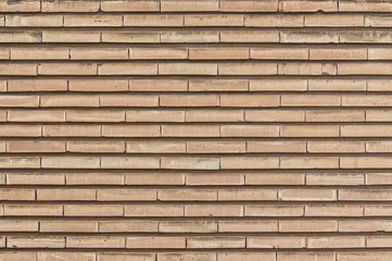 Front view of a brick wall