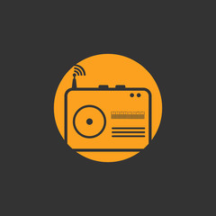 radio logo icon vector illustration design