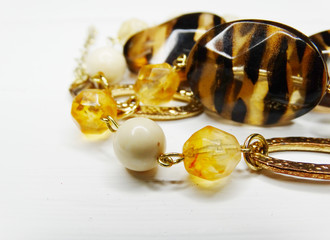 jewelry beads with bright crystals luxury fashion