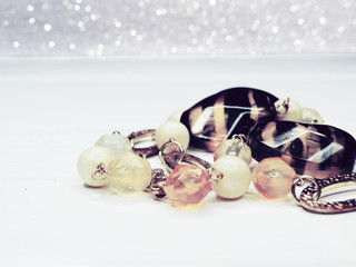 jewelry beads with bright crystals luxury fashion