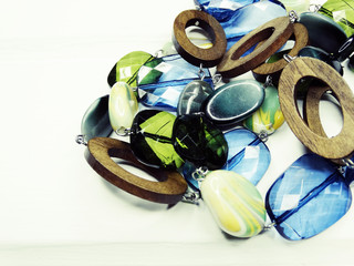 jewelry beads with bright crystals luxury fashion