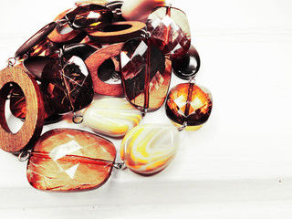jewelry beads with bright crystals luxury fashion