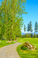Trail in path of the golf park