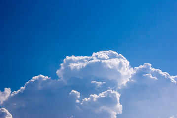 青い空に浮かんだ白い雲