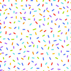 Abstract pattern of rainbow colors.. Repeat pattern of bright colors and geometric figures.