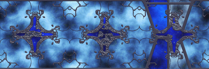 Fototapeta premium 3d stained glass- abstract mosaic architecture