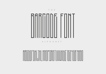 Barcode font aplhabet and numbers. 