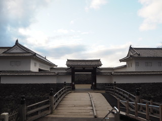 Naklejka premium the yamagata castle in japan