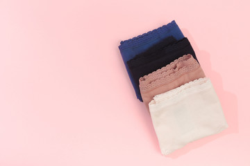 Female panties over pink  background - Image