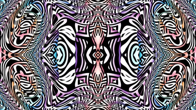 Wavy moving stirring background. Psychedelic background. Seamless looping footage.