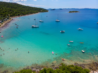 Aerial scene of Murter island in Croatia