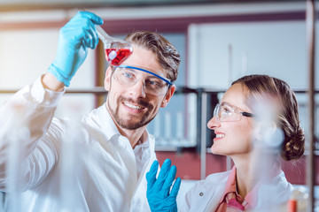 Scientists in the lab obtaining experimental data