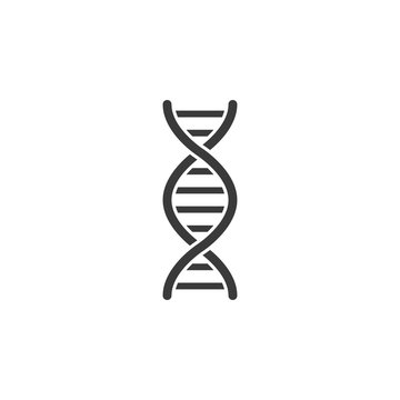 Dna flat vector icon isolated on white background