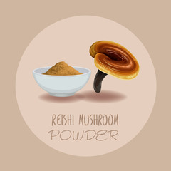Reishi mushroom ( Ganoderma lucidum ) or lingzhi mushroom. Healthy organic superfood