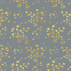 Abstract floral ornamental tapestry glitter sparkling seamless pattern