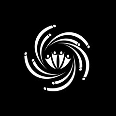 human abstract logo design vector