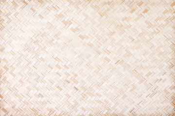 Wood weave mat wall texture seamless  pattern , bamboo handmade light bright brown space background