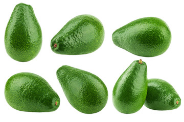 avocado isolated on white background, full depth of field, clipping path