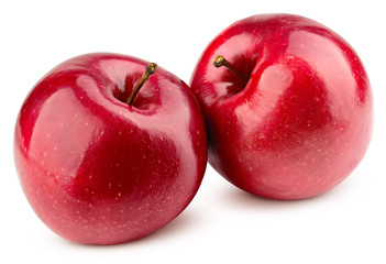 Red apple isolated on white background, clipping path, full depth of field