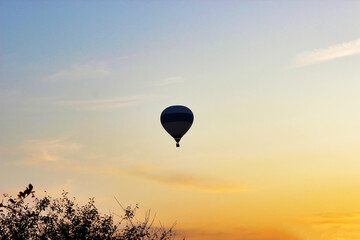 Balloon on the background of the evening sky.