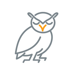 Great Horned Owl Mono Line