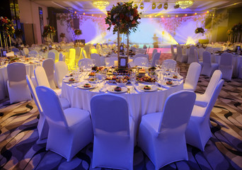 Wedding reception banquet party table