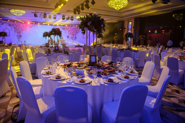 Wedding reception banquet party table