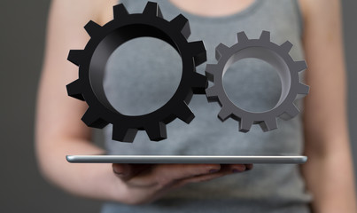 gear Technology setting concept background.