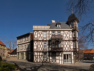 Fachwerkhaus in der Altstadt von Wernigerode, Sachsen-Anhalt, Deutschland 