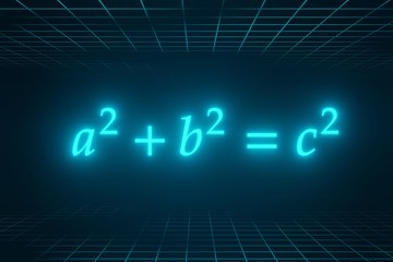 Formula of Pythagorean theorem in cyber space with grid
