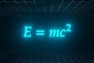 Formula of E = mc^2 (Einstein) in cyber space with grid