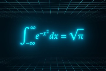 Formula of Gaussian integral in cyber space with grid